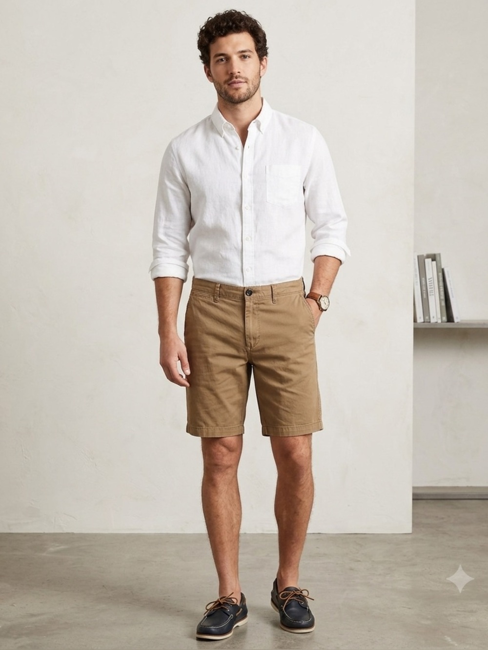 Men's Goodfellow Linden Short, Size 30, 5” inseam, camel brown shorts, khaki